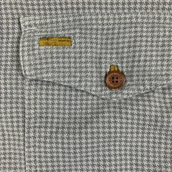 Orvis Shirt Mens 2XL XXL Grey Houndstooth Fairbanks Flannel Outdoor Long Sleeve - Picture 6 of 12